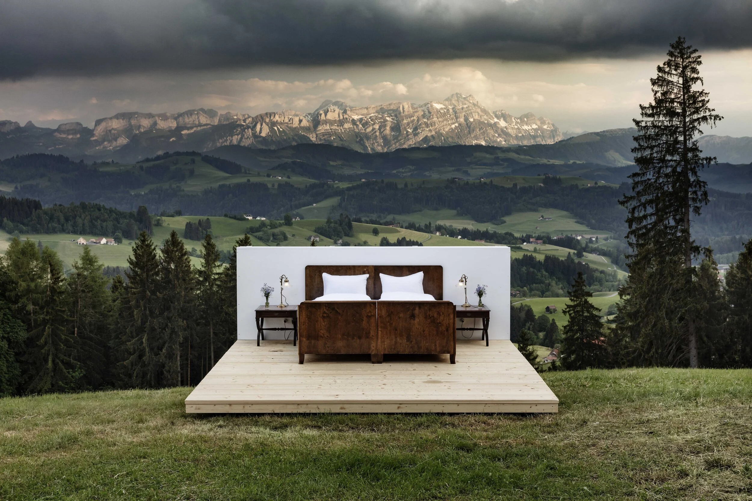 Zero Real Estate Pop-Up Hotel, Switzerland — Room + Wild